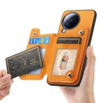 Retro MagSafe Zipper Wallet Card Bag Back Phone Case, For Xiaomi Civi 3 5G, For Redmi 13C / Poco C65 / M6 - Image 5