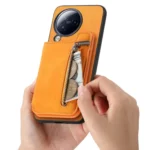 Retro MagSafe Zipper Wallet Card Bag Back Phone Case, For Xiaomi Civi 3 5G, For Redmi 13C / Poco C65 / M6 - Image 6