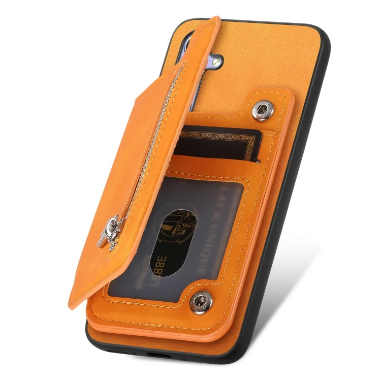 SYA002745420A_2.webp Retro MagSafe Zipper Wallet Card Bag Back Phone Case, For Xiaomi 15 Pro, For Xiaomi 15 - Image 4