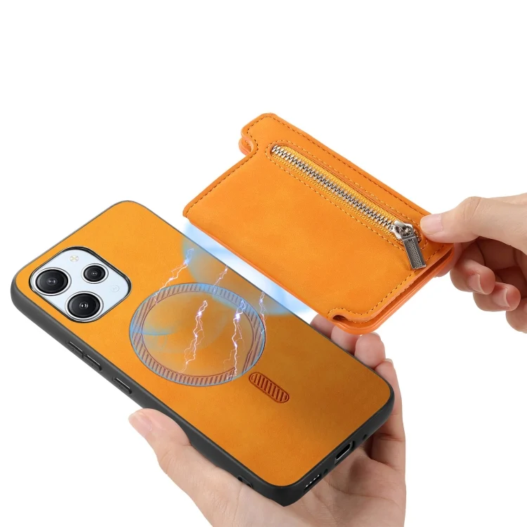 SYA002745420A_5.webp Retro MagSafe Zipper Wallet Card Bag Back Phone Case, For Xiaomi 15 Pro, For Xiaomi 15 - Image 7