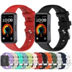 Silver Steel Buckle Soft Silicone Watch Band - Image 2