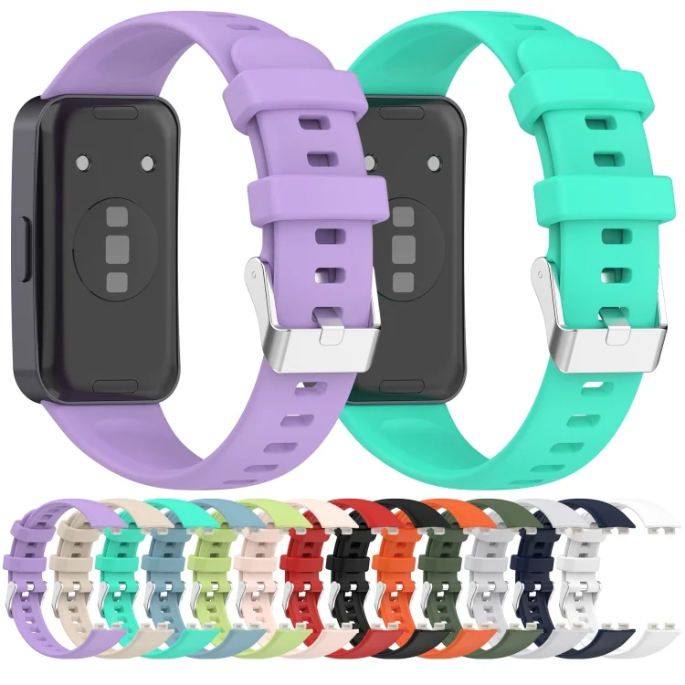 SYA0027463_B2.webp Silver Steel Buckle Soft Silicone Watch Band - Image 3