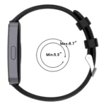 Silver Steel Buckle Soft Silicone Watch Band - Image 4