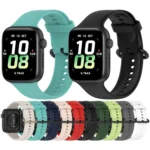 Solid Color Black Buckle Soft Silicone Watch Band - Image 2