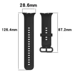 Solid Color Black Buckle Soft Silicone Watch Band - Image 5