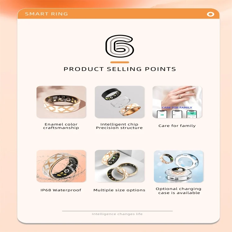 SYA0027495_B2.webp R10M SIZE 7 Smart Ring, Support Heart Rate / Blood Oxygen / Sleep Monitoring / Multiple Sports Modes - Image 3