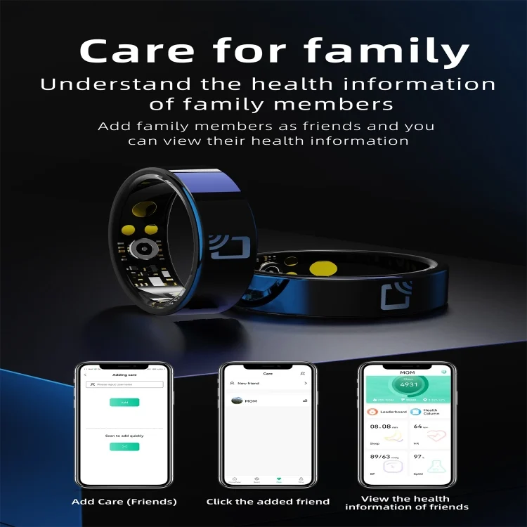 SYA0027502_B4.webp R20 SIZE 7 Smart Ring, Support Heart Rate / Blood Oxygen / Sleep Monitoring / Multiple Sports Modes - Image 5