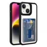 Electroplated Card Bag Acrylic Hybrid TPU Phone Case, For iPhone 14, For iPhone 14 Pro Max