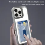 Electroplated Card Bag Acrylic Hybrid TPU Phone Case, For iPhone 13, For iPhone 12 - Image 3