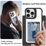 Electroplated Card Bag Acrylic Hybrid TPU Phone Case, For iPhone 13, For iPhone 12 - Image 4