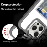 Electroplated Card Bag Acrylic Hybrid TPU Phone Case, For iPhone 13, For iPhone 12 - Image 7