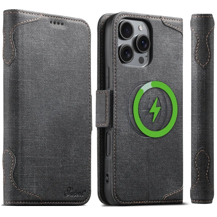 SYA002755601A.webp Suteni J07 Multi-functional Horizontal MagSafe Denim Leather Phone Case, For iPhone 16 Pro Max, For iPhone 16 Pro, For iPhone 16 Plus, For iPhone 16, For iPhone 15 Pro Max, For iPhone 15 Pro - Image 1
