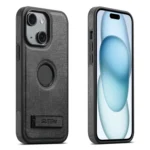 Suteni G2 Holder Denim Leather Back MagSafe Phone Case, For iPhone 15 Plus, For iPhone 15, For iPhone 14 Plus, For iPhone 14, For iPhone 14 Pro, For iPhone 14 Pro Max