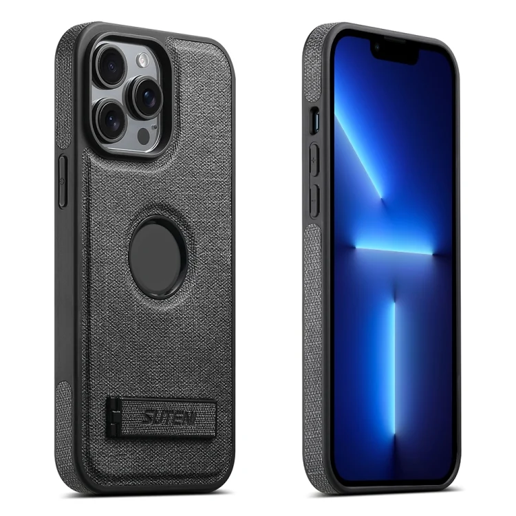 SYA002756113A.webp Suteni G2 Holder Denim Leather Back MagSafe Phone Case, For iPhone 13 Pro Max, For iPhone 13 Pro, For iPhone 13, For iPhone 12, For iPhone 12 Pro Max, For iPhone 12 Pro - Image 1