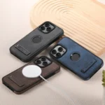 Suteni G2 Holder Denim Leather Back MagSafe Phone Case, For iPhone 13 Pro Max, For iPhone 13 Pro, For iPhone 13, For iPhone 12, For iPhone 12 Pro Max, For iPhone 12 Pro - Image 2