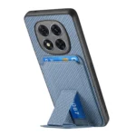 Carbon Fiber Card Bag Fold Stand Phone Case, For Redmi Note 14 Pro 5G - Image 4