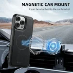 Suteni H20 Cross-Grain MagSafe Horizontal Card Bag Back Phone Case, For iPhone 13 Pro Max, For iPhone 13 Pro, For iPhone 13, For iPhone 12, For iPhone 12 Pro Max, For iPhone 12 Pro - Image 3