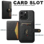Suteni H20 Cross-Grain MagSafe Horizontal Card Bag Back Phone Case, For iPhone 13 Pro Max, For iPhone 13 Pro, For iPhone 13, For iPhone 12, For iPhone 12 Pro Max, For iPhone 12 Pro - Image 5