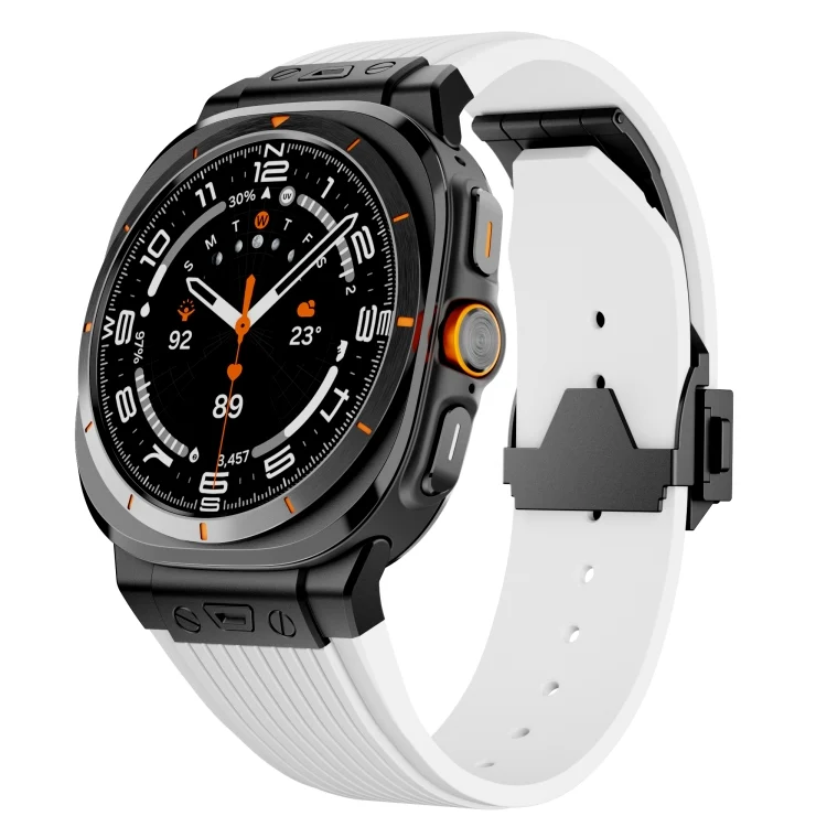 Black Connector Black Buckle Silicone Watch Band