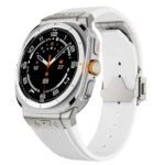 Titanium Connector Silver Buckle Silicone Watch Band