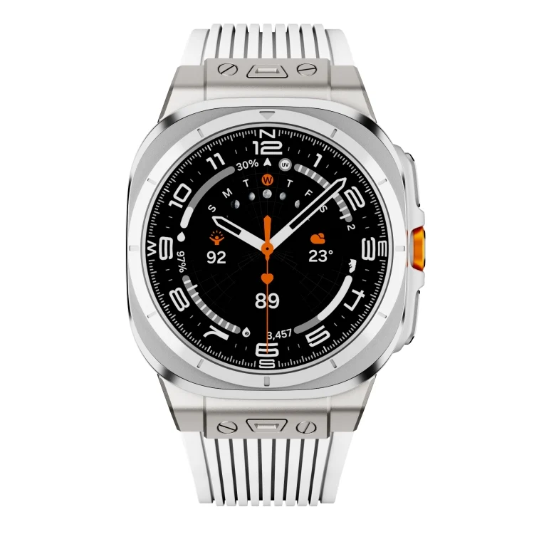 SYA002759501A_1.webp Titanium Connector Silver Buckle Silicone Watch Band - Image 6