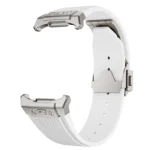 Titanium Connector Silver Buckle Silicone Watch Band - Image 3