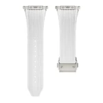 Titanium Connector Silver Buckle Silicone Watch Band - Image 4
