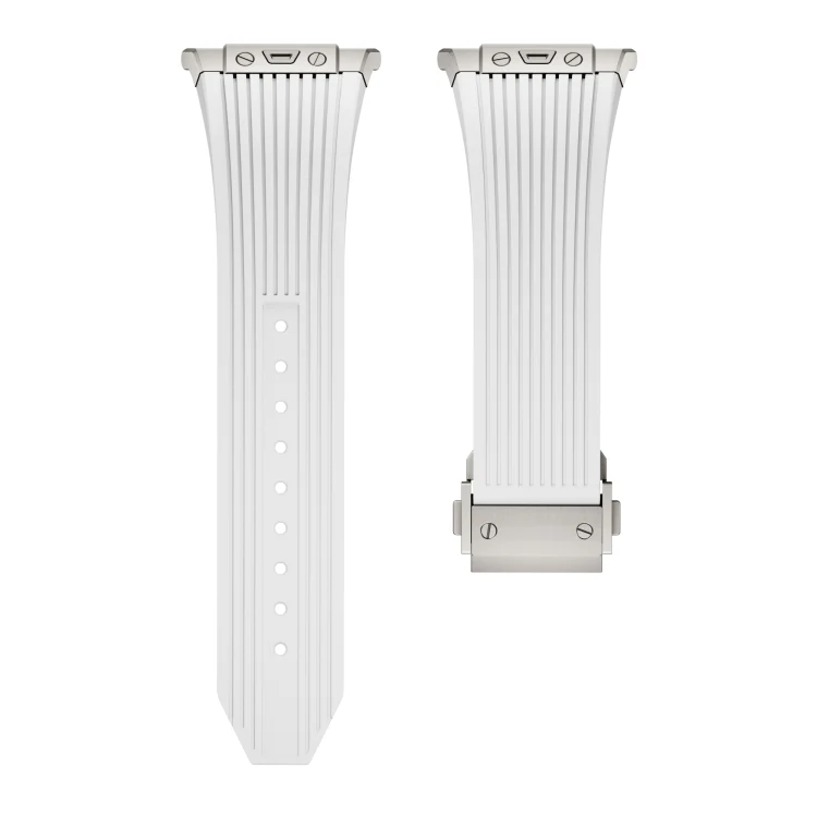 SYA0027595_B3.webp Titanium Connector Silver Buckle Silicone Watch Band - Image 4