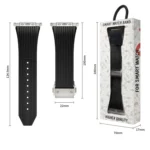Titanium Connector Silver Buckle Silicone Watch Band - Image 5