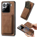 Retro Leather Card Bag Magnetic Phone Case, For Xiaomi 15, For Xiaomi Redmi Note 14 5G, For Xiaomi Redmi Note 14 Pro+ 5G