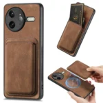 Retro Leather Card Bag Magnetic Phone Case, For Redmi K80 Pro, For Redmi K80, For Xiaomi 15 Pro