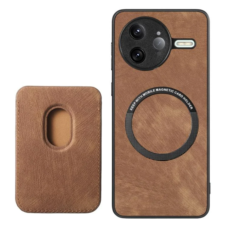 SYA002760207A_2.webp Retro Leather Card Bag Magnetic Phone Case, For Redmi K80 Pro, For Redmi K80, For Xiaomi 15 Pro - Image 4