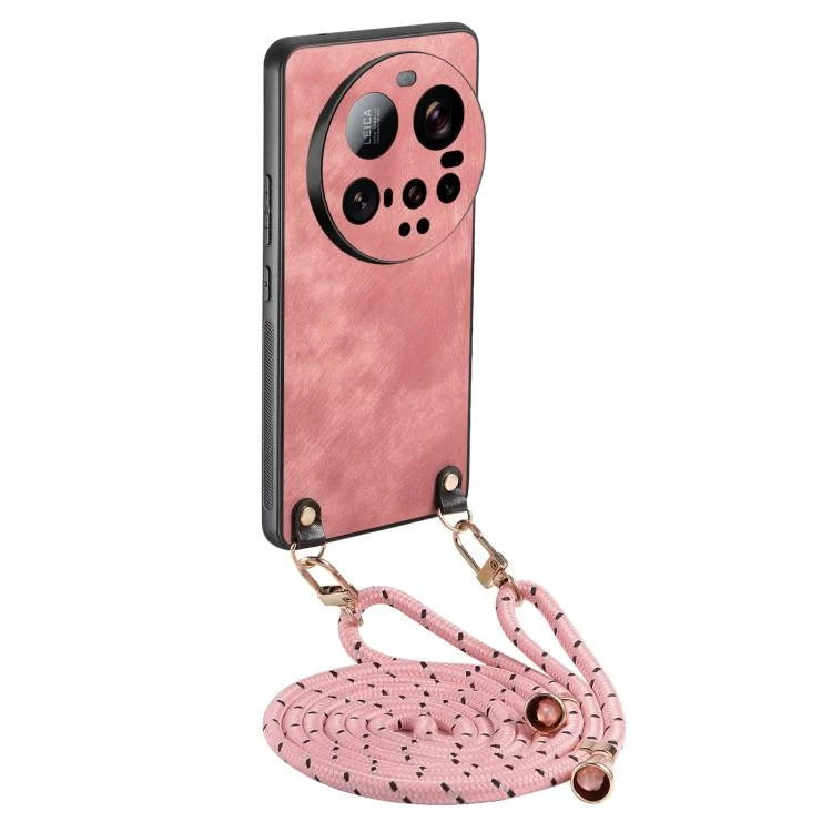 Vintage Leather PC Back Cover Phone Case with Crossbody Strap, For Xiaomi 15 Ultra, For Redmi Turbo 4, For Xiaomi Poco X7 Pro