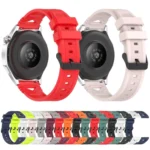 Dotted Black Buckle Silicone Watch Band - Image 3