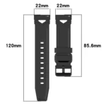 Dotted Black Buckle Silicone Watch Band - Image 4