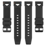 Dotted Black Buckle Silicone Watch Band - Image 5