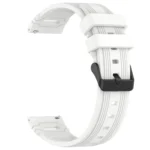 Vertical Pattern Black Buckle Silicone Watch Band - Image 6