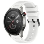 Vertical Pattern Black Buckle Silicone Watch Band