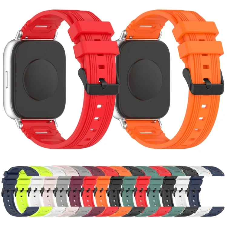 SYA0027690_B2.webp Vertical Pattern Black Buckle Silicone Watch Band - Image 3