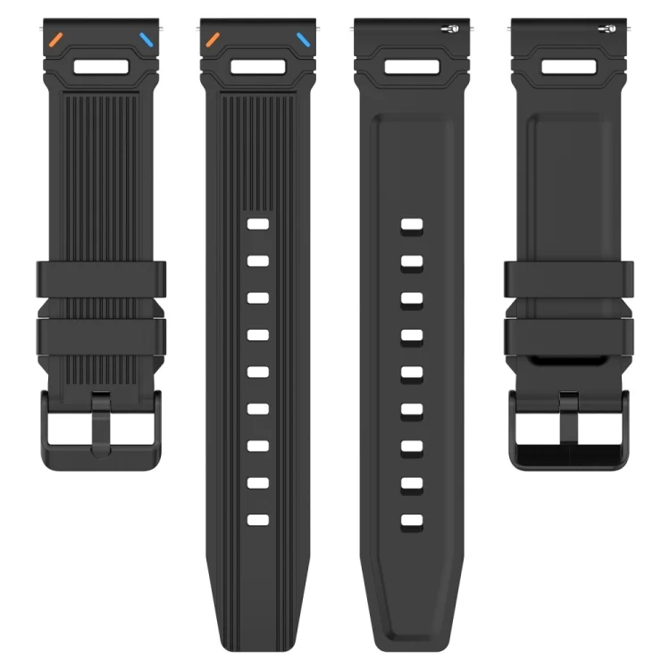 SYA0027690_B4.webp Vertical Pattern Black Buckle Silicone Watch Band - Image 5