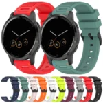 Vertical Pattern Black Buckle Silicone Watch Band - Image 2