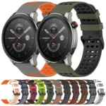 Three Rows Hole Two Color Silicone Watch Band - Image 2