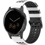 Three Rows Hole Two Color Silicone Watch Band