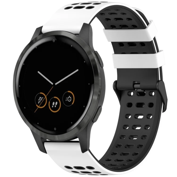 SYA002769601A.webp Three Rows Hole Two Color Silicone Watch Band - Image 1