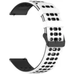 Three Rows Hole Two Color Silicone Watch Band - Image 6