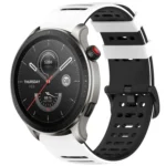 Hollow Three Rows Hole Two Color Silicone Watch Band