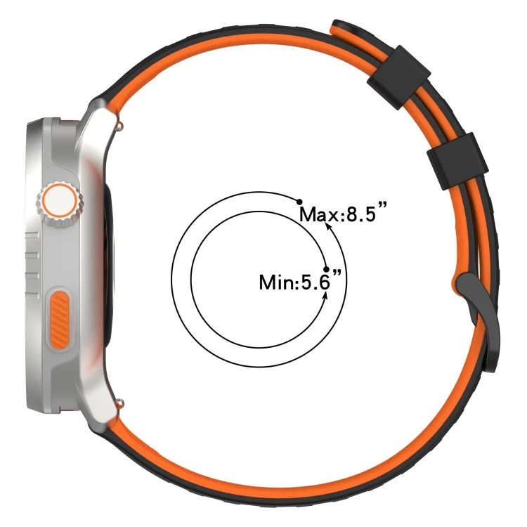 SYA0027699_B3.webp Hollow Three Rows Hole Two Color Silicone Watch Band - Image 4