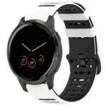 Hollow Three Rows Hole Two Color Silicone Watch Band