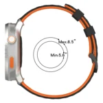 Hollow Three Rows Hole Two Color Silicone Watch Band - Image 4