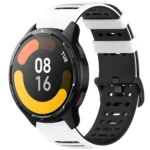 Hollow Three Rows Hole Two Color Silicone Watch Band